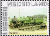 personalised stamp of The Netherlands with trains, trams, stations etc